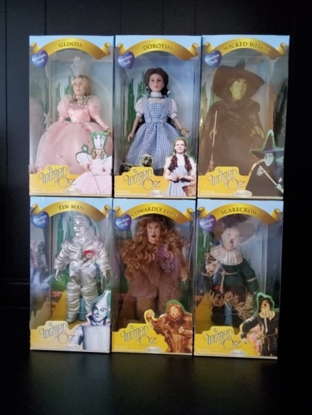 Brass Key Wizard of Oz Porcelin Collectible Dolls - Complete Set of 6